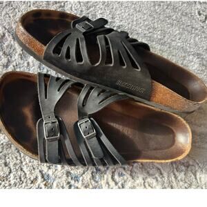 Birkenstock Granada Soft Footbed Oiled Nubuck Leather Size 42 Black